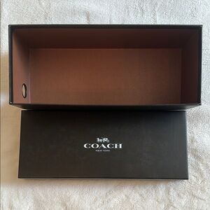 Coach Black Brown Shoe Handbag gift Box